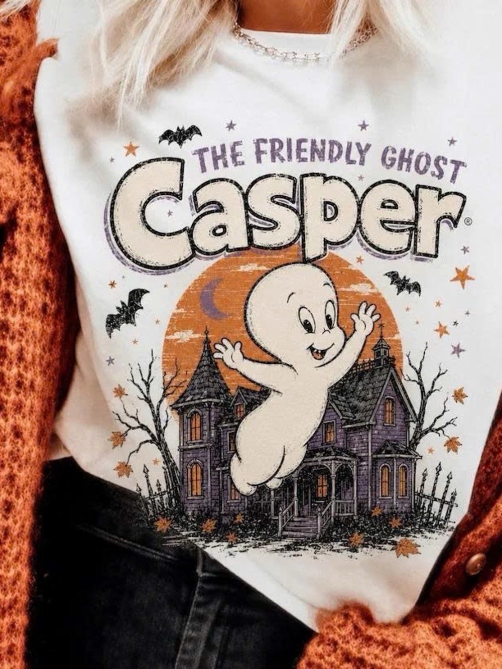 Casper The Friendly Ghost Kids Costume Tee - White